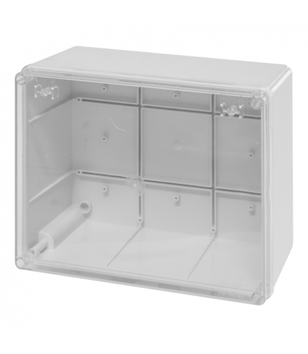 Puszka IP56, wyższa podstawa, przeźroczyste wieczko, 240x190x125mm SCABOX SCAME 686.428