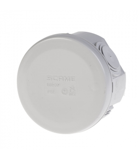 Puszka IP55 z dławnicami, 4 otwory, zamykanie bez wkrętów, fi65x40mm CUBIK SCAME 688.001