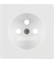 Q.x Płytka czołowa do gniazda z uziemieniem, biały, aksamit Berker 3965766079