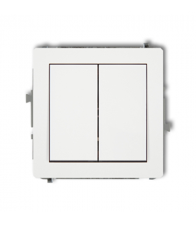 DECO Mechanizm łącznika podwójnego krzyżowego (dwa klawisze bez piktogramu) Karlik DWP-66.1