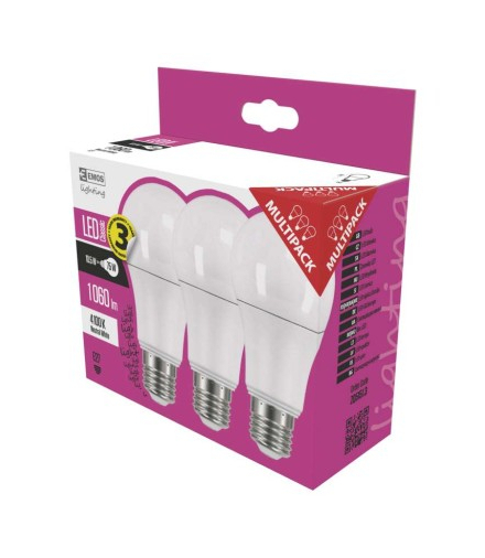 Żarówka LED Classic A60 10,7W E27 neutralna biel 3PK EMOS Lighting ZQ5151.3