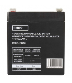Akumulator AGM 12V 5Ah faston 6,3 EMOS B9679