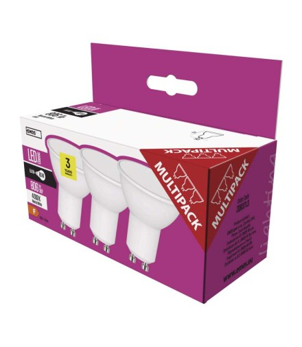 Żarówka LED Classic MR16 8,4W GU10 neutralna biel 3szt EMOS ZQ8371.3