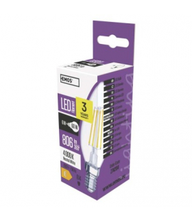 Żarówka LED Filament candle 6W E14 neutralna biel EMOS Z74204