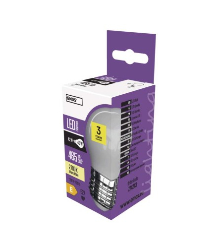 Żarówka LED Filament mini globe 4,2W E27 ciepła biel EMOS Z74243