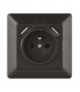 Gniazdo FRENCH z USB 2,1A max. IP20 antracyt EMOS A6000.2