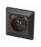 Gniazdo FRENCH z USB 2,1A max. IP20 antracyt EMOS A6000.2