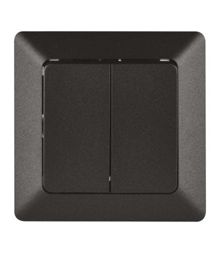 Wyłącznik świecznikowy 2P IP20 antracyt EMOS A6100.6