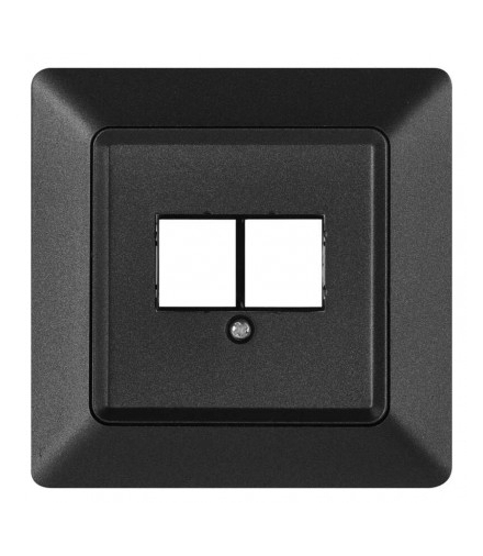 Pokrywa gniazda 2× RJ45, antracyt EMOS A6004.9