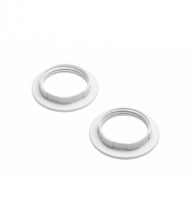 Nakrętka do oprawki E27, biały, 1kp 2szt. GTV AE-E27RING-10