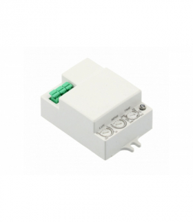 Czujnik mikrofalowy ruchu SRC812 MINI2,max.500W,AC220-240V,50/60Hz,360°,1-8m,IP20,współpracuje z LED GTV AE-SRC812-MIN2