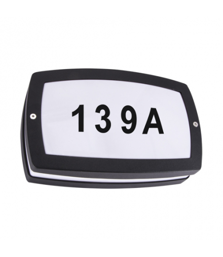Oprawa hermetyczna numer domu SOLINA LED L 8W BLACK neutralna IDEUS 03835