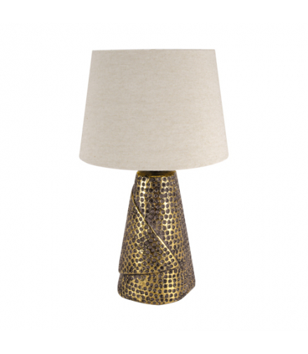 Lampka stołowa MAGDA E27 GOLD / BEIGE IDEUS 03963