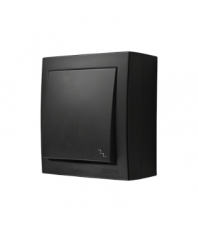 Łącznik schodowy podświetlany czarny mat 16AX ACW6A/49 AquaClick