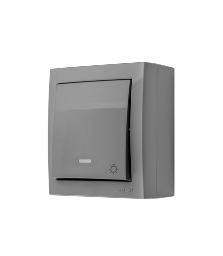 Przycisk "światło" podświetlany szary 10AX ACS1L/16 AquaClick