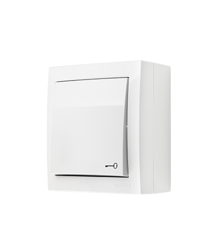 Przycisk pojedynczy zwierny bryzgoszczelny biały 10AX ACPK1/11 AquaClick