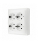 Gniazdo poczwórne Schuko w wersji IP20 biały 16A ACGSZN4C/11 AquaClick