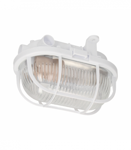 OVAL 60 7040T/P, oprawa oświetleniowa, 60W, E27, IP54, klosz szklany, osłona plastikowa Orno A1110