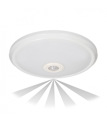 ZONDA LED 12W, plafon z czujnikiem ruchu, 800lm, IP20, 4000K, poliwęglan mleczny, biały Orno AD-PL-349WLPMR4