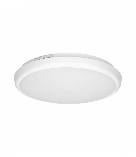 CERS LED 16W, plafon z mikrofalowym czujnikiem ruchu, 1300lm, IP65, 4000K, poliwęglan mleczny, biały, funkcja przyciemnienia Orn