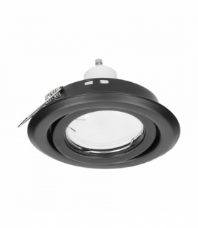SUTRI RM ramka dekoracyjna oprawy punktowej, MR16/GU10 max 50W, okrągła, regulowana, czarna Orno AD-OD-6176/B