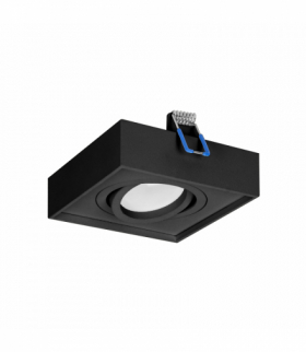 SORMUS S ramka dekoracyjna oprawy punktowej, MR16/GU10 max 50W, regulowana, kwadrat, czarna Orno AD-OD-6168/B
