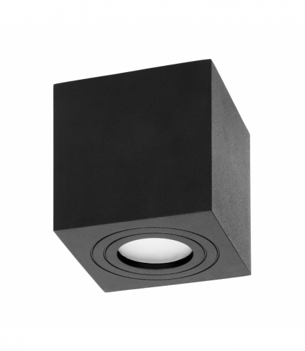 MEGY DLS GU10 downlight max 50W, IP54, kwadrat, czarny, aluminium Orno AD-OD-6143BGU10