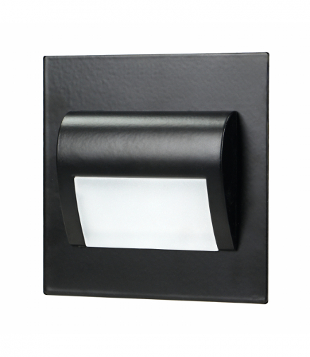 DRACO LED NEW 1,5W, oprawa schodowa podtynkowa, 12VDC, 30lm, 6000K, czarny, innowacyjny sposób montażu Orno AD-OS-6164L6/B