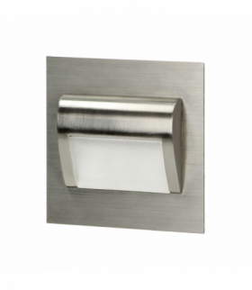 DRACO LED NEW 1,5W, oprawa schodowa podtynkowa, 12VDC, 30lm, 4000K, satyna, innowacyjny sposób montażu Orno AD-OS-6164L4/N