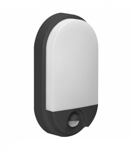 NEFRYT LED 10W, oprawa ogrodowa z czujnikiem ruchu, 800lm, IP54, 4000K, czarna Orno AD-OP-6110BLPMR4
