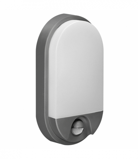 NEFRYT LED 15W, oprawa ogrodowa z czujnikiem ruchu, 1100lm, IP54, 4000K, szara Orno AD-OP-6147GLPMR4
