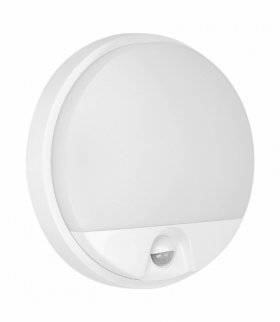 AGAT LED 10W, oprawa ogrodowa z czujnikiem ruchu 140st, 800lm, IP54, 4000K, biała Orno AD-OP-6111WLPMR4