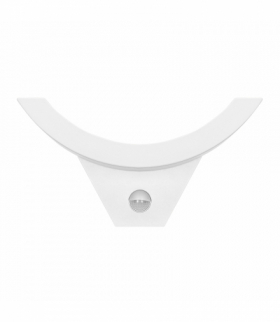 SPINEL LED 10W, oprawa ogrodowa z czujnikiem ruchu 140st, 800lm, IP54, 4000K, IK10, biała Orno AD-OP-6119WLPMR4