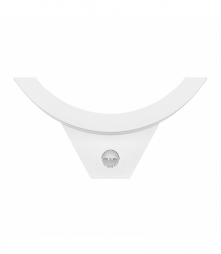 SPINEL LED 10W, oprawa ogrodowa z czujnikiem ruchu 140st, 800lm, IP54, 4000K, IK10, biała Orno AD-OP-6119WLPMR4