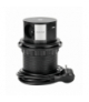 Gniazdo meblowe Ø10cm wysuwane z blatu z ładowarką indukcyjną, ładowarką USB i przewodem 1,5m, 3x2P+Z, Qi 1.2.4 max. 10W, 2xUSB 