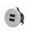 Ładowarka 2XUSB 3,4A, wpuszczana w blat, srebrna Orno OR-GM-9019/G