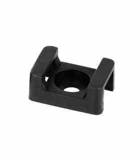 Uchwyt opaski kablowej, siodełkowy, przykręcany, 16x11 mm, otwór montażowy 3,2mm, czarny, 100 sztuk Orno OR-AE-13236/100