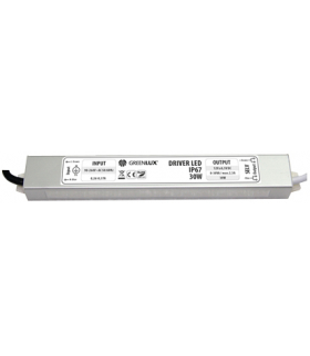 Zasilacz 12V 2500mA 30W IP67 Driver LED w obudowie metalowej Greenlux GXLD008