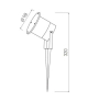 Oprawa ogrodowa DIEGO, GU10, MAX. 35W, IP65, AC220-240V, 50/60Hz, czarna