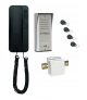 Domofon jednorodzinny CYFRAL, breloki zbliżeniowe, SREBRNA kaseta, unifon CZARNY