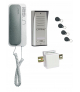 Domofon jednorodzinny CYFRAL, breloki zbliżeniowe, SREBRNA kaseta, unifon SZARO-BIAŁY