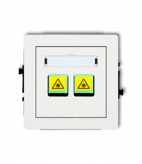 DECO Mechanizm gniazda światłowodowego/optycznego podwójnego Karlik DGOP-2