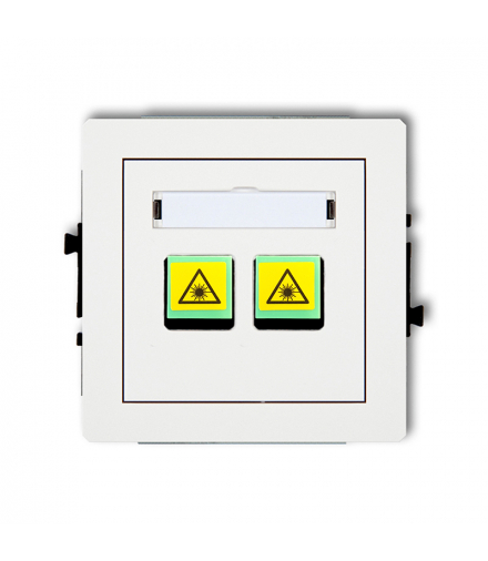 DECO Mechanizm gniazda światłowodowego/optycznego podwójnego Karlik DGOP-2