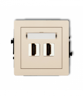 DECO Mechanizm gniazda podwójnego HDMI 2.0 Karlik 1DHDMI-4