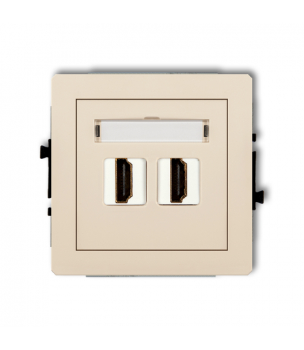 DECO Mechanizm gniazda podwójnego HDMI 2.0 Karlik 1DHDMI-4