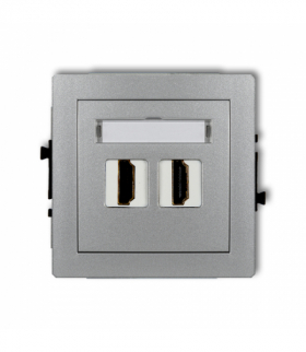DECO Mechanizm gniazda podwójnego HDMI 2.0 Karlik 7DHDMI-4