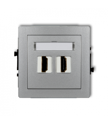 DECO Mechanizm gniazda podwójnego HDMI 2.0 Karlik 7DHDMI-4