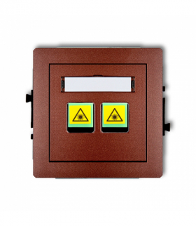 DECO Mechanizm gniazda światłowodowego/optycznego podwójnego Karlik 9DGOP-2