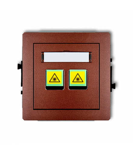 DECO Mechanizm gniazda światłowodowego/optycznego podwójnego Karlik 9DGOP-2