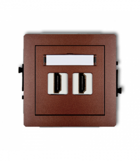 DECO Mechanizm gniazda podwójnego HDMI 2.0 Karlik 9DHDMI-4